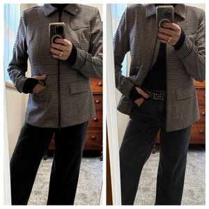 Cabi  Houndstooth Jacket - Brown, Black and Cream/White
